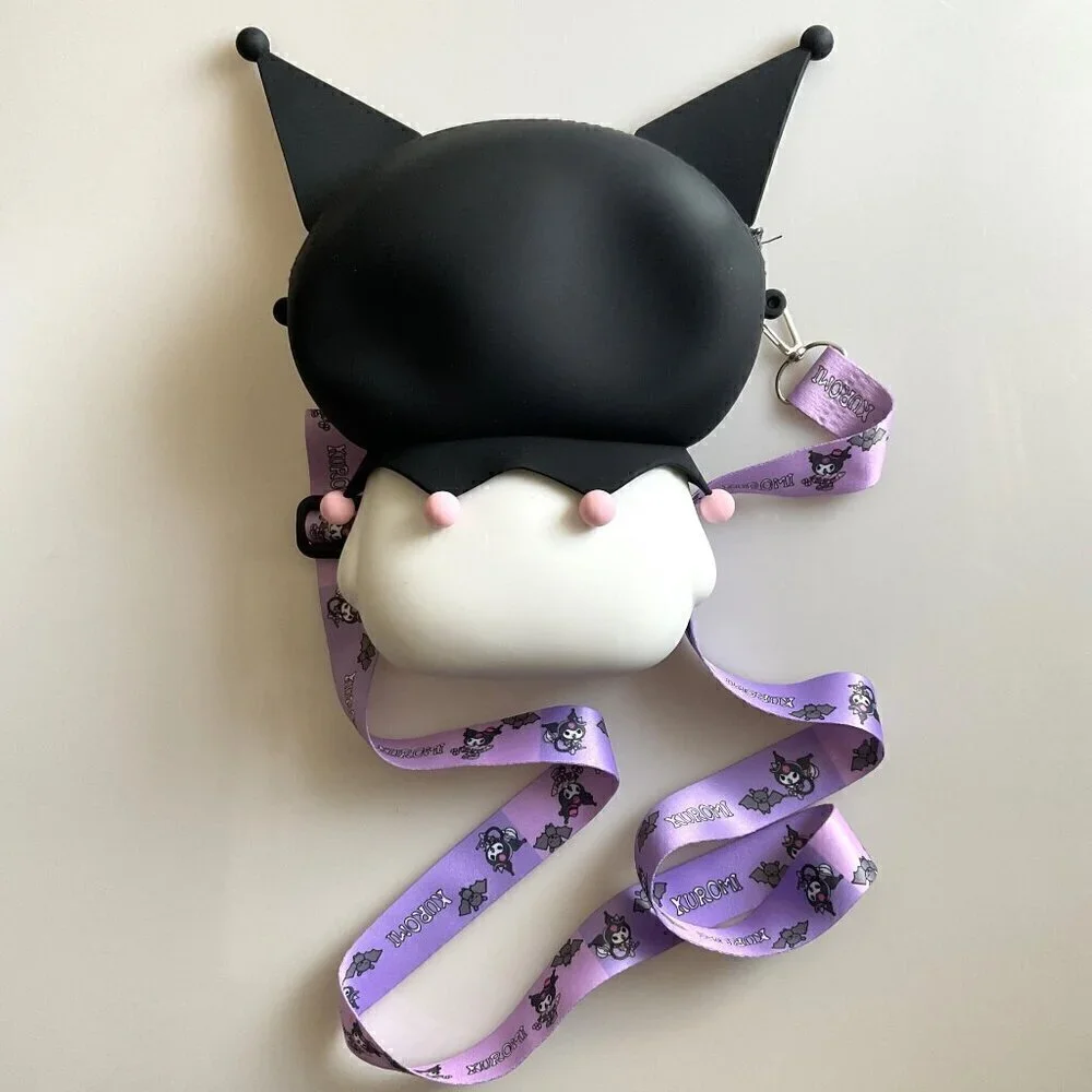 NEW Sanrio Kuromi Silicone Crossbody Bag Purse Detachable Strap Anime NWOT